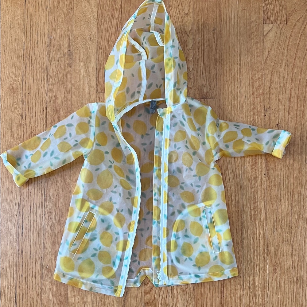 Losan Yellow Polka Dot Hooded Raincoat